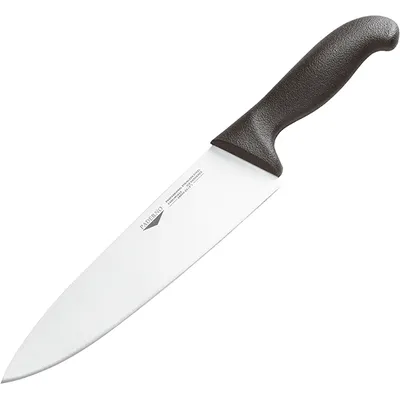 Нож поварской сталь,пластик ,L=445/300,B=65мм черный,металлич.