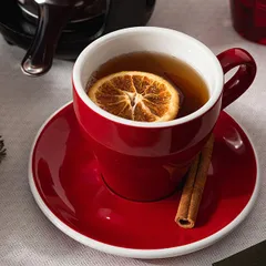 Блюдце «Тулип» фарфор D=15см красный, изображение 4