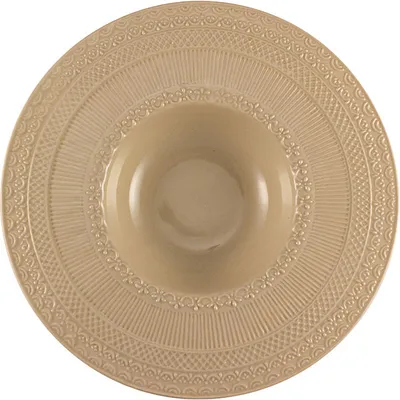 Тарелка для пасты «Скалистос» керамика 300мл D=27,H=4см бежев.