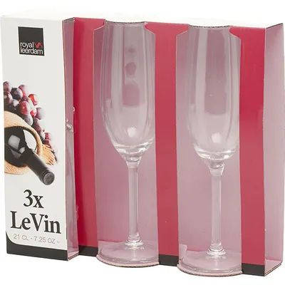 Бокал-флюте «Le Vin»[3шт] стекло 210мл