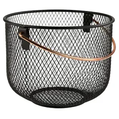 Fruit and bread basket metal D=21,H=16.5cm black