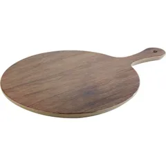 Pizza serving dish, handle length 12cm  plastic  D=300, H=15mm  brown.