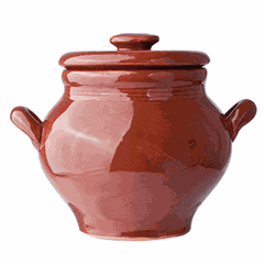 Горшок для запекания «Лакомка» керамика 350мл D=80,H=105мм тем.корич.