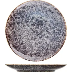 Plate “Stone” porcelain D=254,H=30mm blue-gray