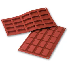 Rectangular confectionery mold (20 cells)  silicone , H=11, L=49, B=26mm