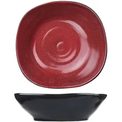 Deep plate “Milky Way red”  porcelain  1.2 l  D=235, H=65mm  red, black