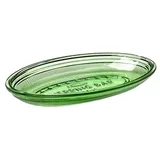 Блюдо сервировочное стекло ,L=26,B=14см зелен.,прозр.