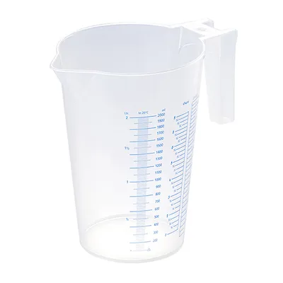 Стакан мерный с ручкой пластик 2л прозр.