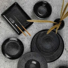 Тарелка «Нанокрем Блэк» мелкая фарфор D=270,H=26мм черный, изображение 2