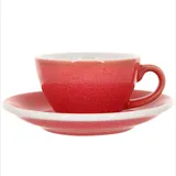 Кофейная пара «Эгг» фарфор 150мл D=90/145,H=50,L=110мм малинов.