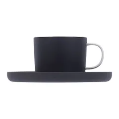 Блюдце «Вейв» фарфор D=140/65мм черный, изображение 2