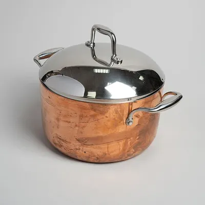 Кастрюля с крышкой 3-х слойная медь сталь нерж.,алюмин. 6л D=24,H=13,5см арт. 04012943, изображение 5