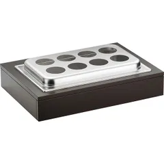 Станция буфетная для охлаждения «Буфет» на 8 бутылок  сталь нерж.,мдф ,H=20,L=46,B=64см венге