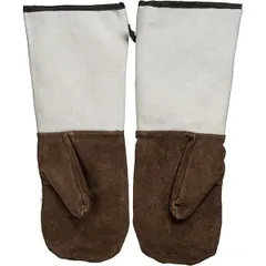 Рукавицы защитные (пара) до 250 С, замша ,L=43см коричнев.,белый