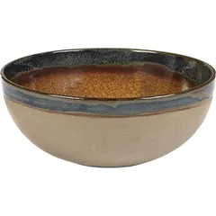 Salad bowl “Surfis” ceramics 2.4l D=235,H=95mm brown.