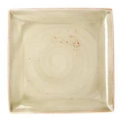 Блюдо «Крафт Грин» квадратное фарфор ,H=18,L=270,B=270мм зелен.