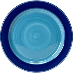 Plate “Freedom Blue” small  porcelain  D=23cm  white, blue.