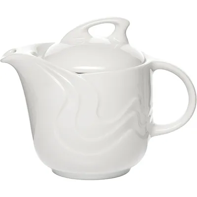 Чайник заварочный «Мелодия» с крышкой фарфор 1,175л D=22,9,H=15,7,B=21,5см белый, Объем по данным поставщика (мл): 1 175