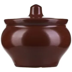 Горшок для запекания «Шоколад» фарфор 0,5л D=11,5,H=11,5см тем.корич., изображение 4
