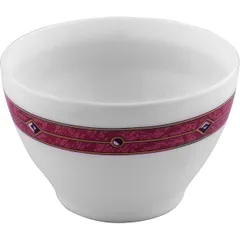 Салатник «Корал» стекло 230мл D=125,H=78мм белый,красный