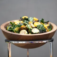 Салатник орех 1,7л D=250,H=85мм тем.дерево, изображение 2