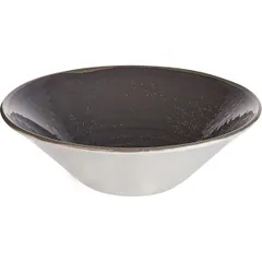 Salad bowl “Revolution”  porcelain  0.8 l  D=205, H=95mm  gray, brown.