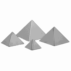 Pastry mold “Pyramid”[6pcs] stainless steel D=9,H=6cm