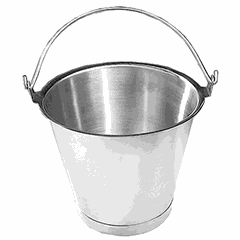 Bucket with divisions stainless steel 12l ,H=26cm