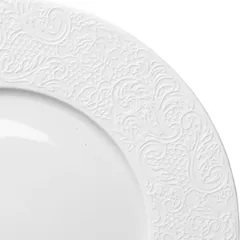 Блюдо «Коллекшн Эль Кутюр» круглое с широким бортом фарфор D=32см белый, изображение 4