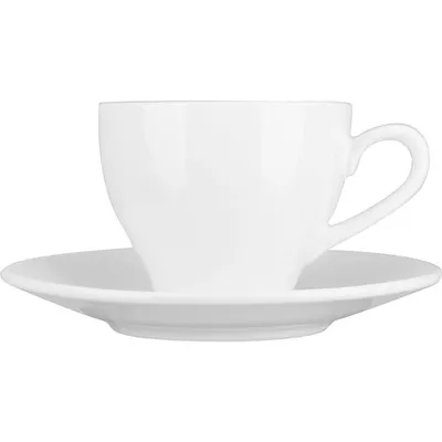 Кофейная пара «Кунстверк» фарфор 150мл D=75/125,H=72мм белый, Объем по данным поставщика (мл): 150