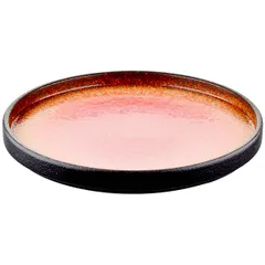 Тарелка «Агат» фарфор D=20см красный,черный, изображение 2