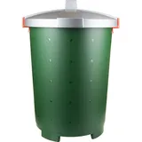 Бак для мусора «Бинго» с крышкой полипроп. 65л D=50,H=55см зелен.,серый