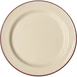 Тарелка «Кларет» фарфор D=160,H=15мм бежев.,бордо