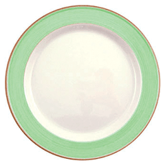 “Rio Green” serving plate  porcelain  D=300, H=25mm  white, green.