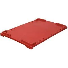 Крышка п/э для ящиков 600х400 красная морозостойкая