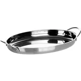 Сковорода порционная овальная сталь нерж. 0,8л ,H=30,L=270,B=195мм металлич.