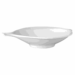 Salad bowl “Fish” plastic ,H=75,L=300,B=350mm white