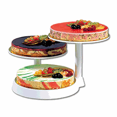 Cake stand 3-tier plastic D=28,H=25cm white