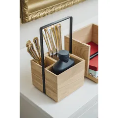 Подставка для мельниц для специй «Вало» дуб ,H=28,L=15,B=15см св. дерево, изображение 3