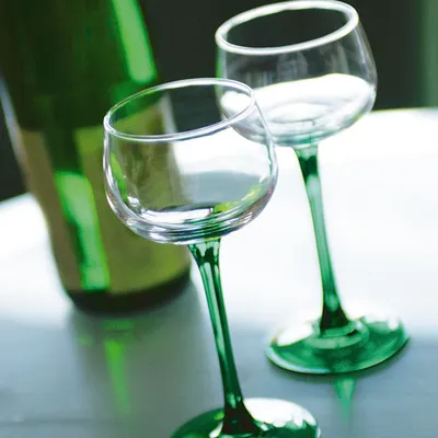 Бокал для вина «Вин дю Рин» стекло 150мл D=6,H=16см прозр.,зелен., изображение 3