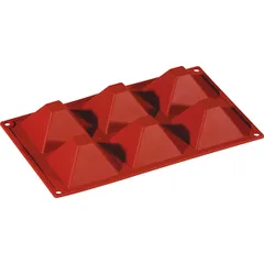 Confectionery mold “Pyramid” 7.1*7.1cm  silicone , H=35, L=295, B=175mm  brick.