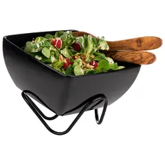 Подставка фуршетная «Вэйв» металл,пластик D=24,H=13см черный, изображение 4