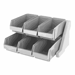 Rack with drawers polyethylene ,H=24.1,L=51.1,B=48.8cm gray