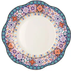 Тарелка пирожковая «Анемон Эбе» кост.фарф. D=15см белый,разноцветн.