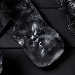 Блюдо для подачи «Кратер» стекло ,L=23,B=10см черный, изображение 2