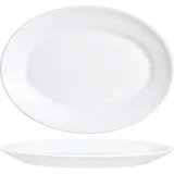 Блюдо «Ресторан» овальное стекло ,H=20,L=300,B=215мм белый