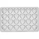Форма для шоколада «Бриллиант сердце» на листе 275*175мм[24шт] поликарбонат ,H=15,L=33,B=33мм прозр., изображение 2