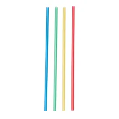 Трубочки со сгибом в индивидуальной упаковке[250шт] полипроп. D=5,L=210мм разноцветн.