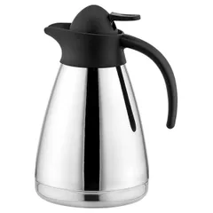 Кофейник «термос» «Санекс» вакуумный сталь нерж.,пластик 1л ,H=23,L=15,8,B=13см серебрист.,черный