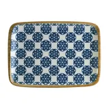 Блюдо сервировочное «Калиф Лотус» прямоугольное фарфор ,L=23,B=16см белый,синий